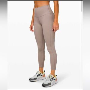 Lululemon Dark Chrome High Rise Align Pant II 25" 2 Nulu leggings mauve